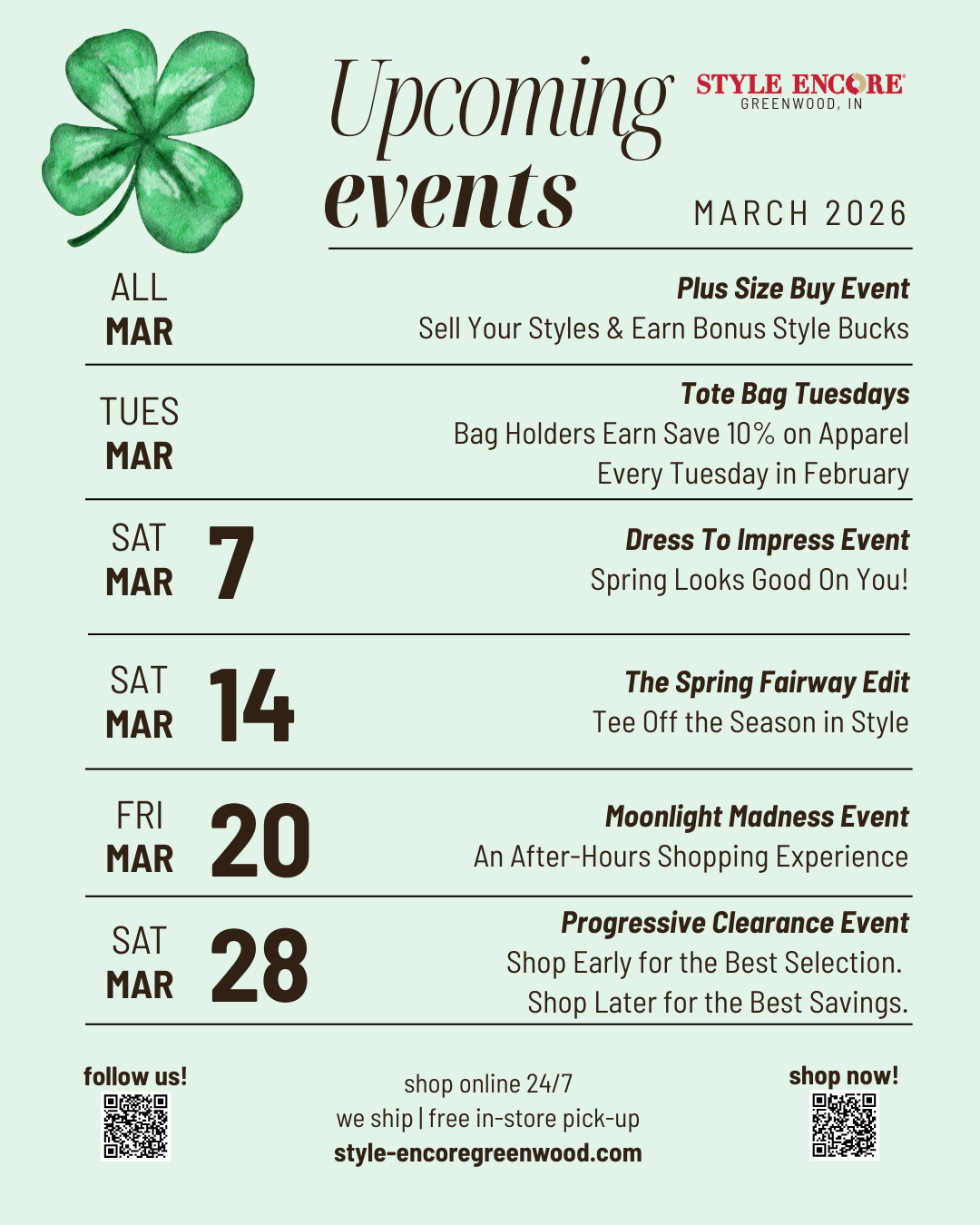 upcoming events